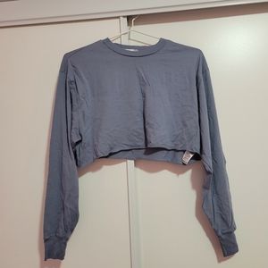 ARITZIA blue long sleeve crop top